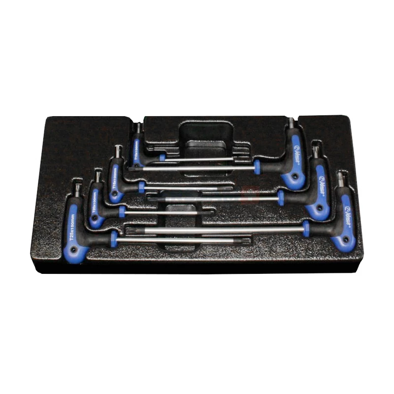 HANS T-nyelű TORX-TH kulcs készlet 7r. TH10-TH40 CrV TT-19 fiókmodul