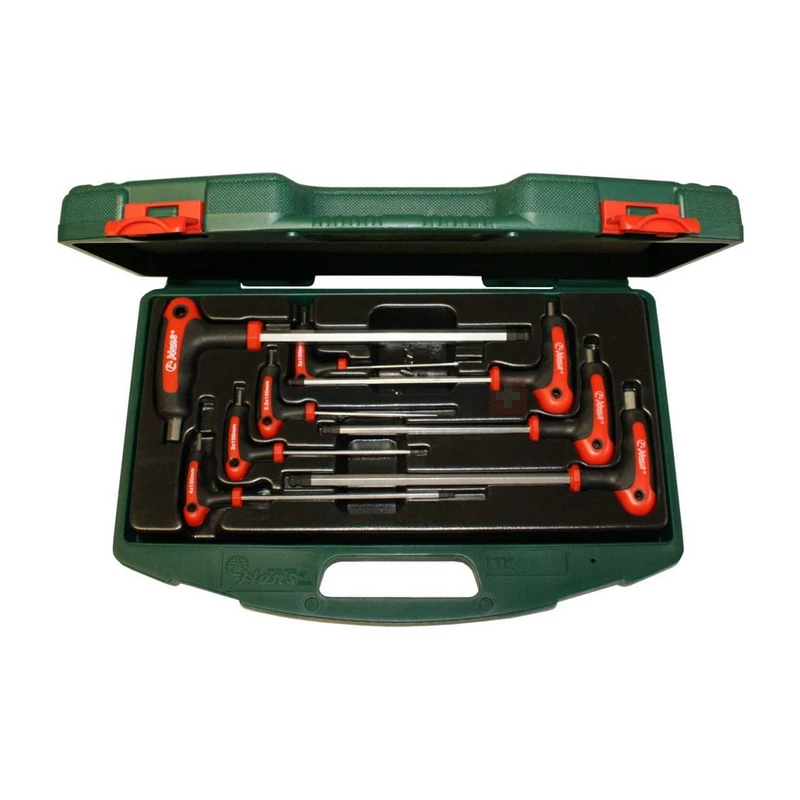 HANS T-nyelű gömbvégű imbuszkulcs készlet 8r. SW2-10 CrV TTK-20 kofferben