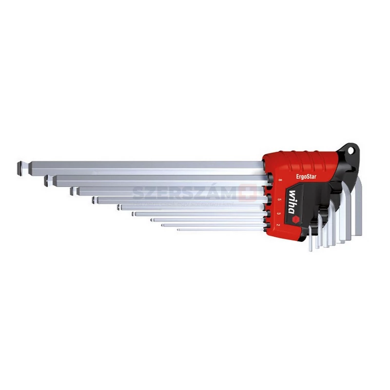 WIHA ErgoStar MagicRing gömbvégű imbuszkulcs készlet hosszú 9r. SW1,5-10 SB369RH9/No.43851