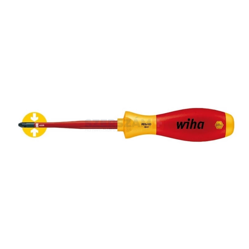 WIHA SoftFinish electric slimFix VDE Pozidriv csavarhúzó PZ1x80 3241/No.35395