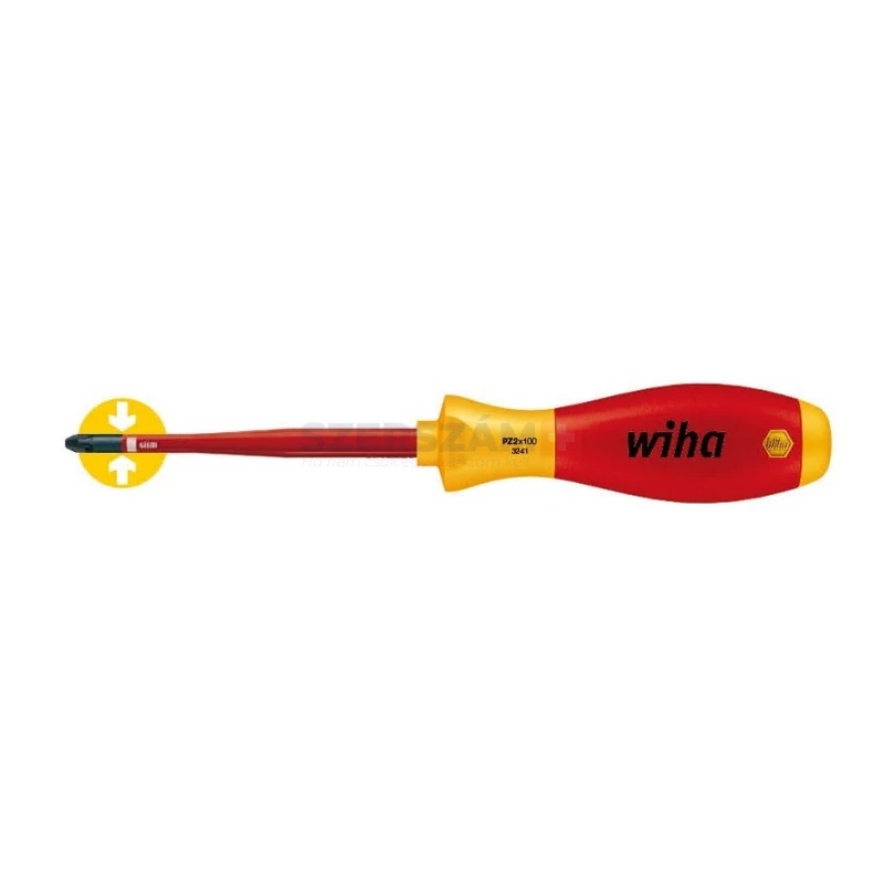 WIHA SoftFinish electric slimFix VDE Pozidriv csavarhúzó PZ1x80 3241/No.35395