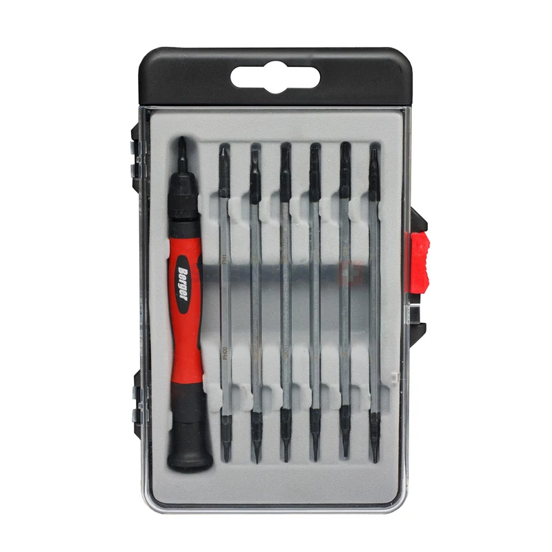 BERGER műszerész csavarhúzó készlet 14in1 7+1r. SL+PH+T CrV