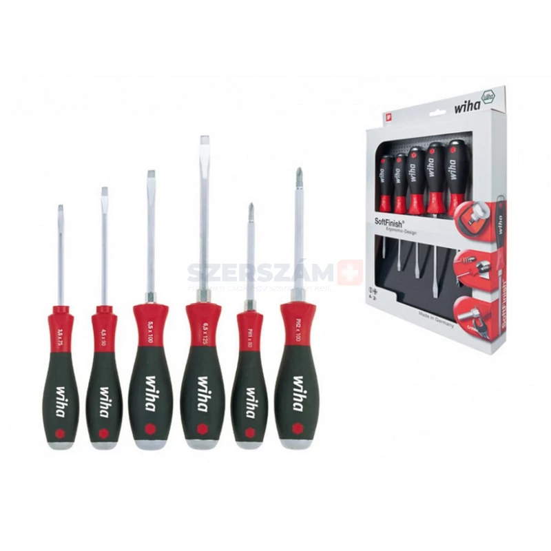 WIHA SoftFinish üthető csavarhúzó készlet 6r. SL+PH 530HK6/No.21250