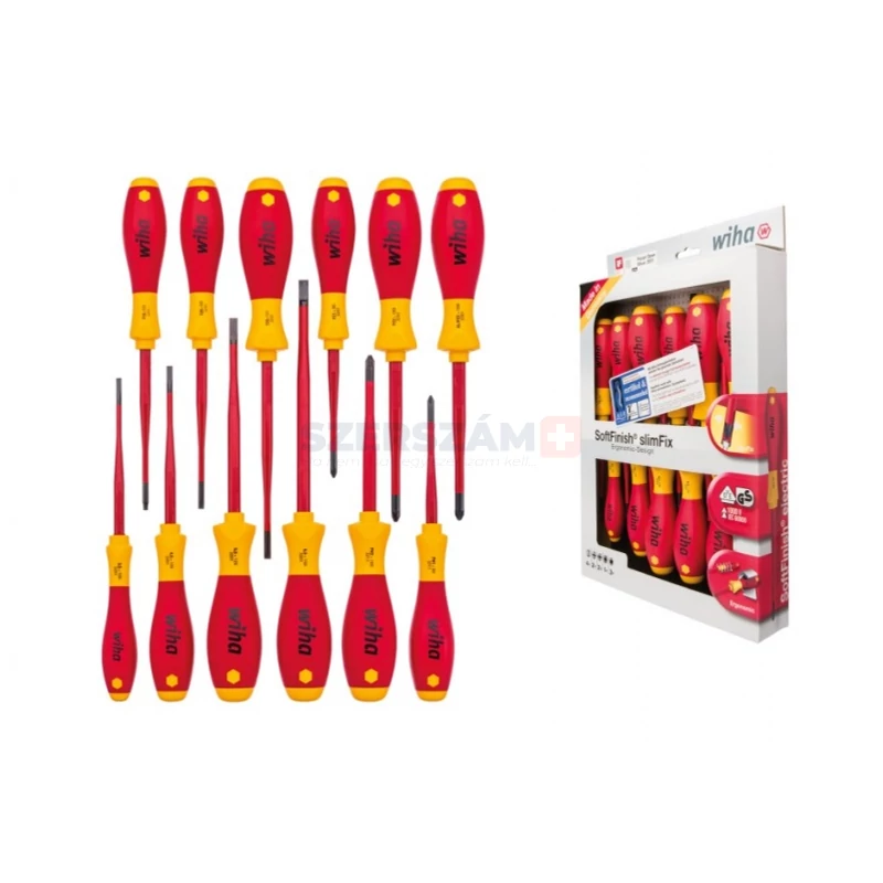 WIHA SoftFinish electric slimFix VDE csavarhúzó klt. 12r. SL+PH+PZ+SL/PZ+T 3201K12/No.41003