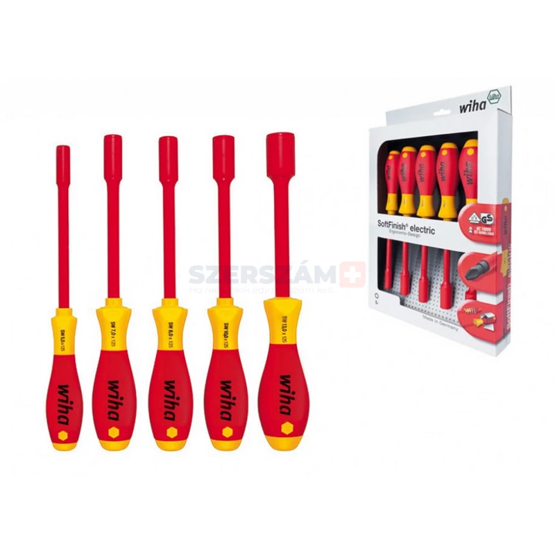 WIHA SoftFinish electric VDE nyeles dugókulcskészlet 5r. 5,5-13 322 K5/No.29466