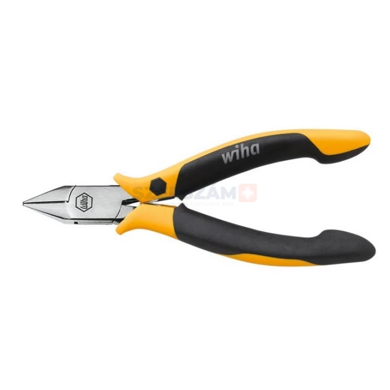 WIHA Professional ESD műszerész oldalcsípő fogó 115 fazettás Z41104/No.26816