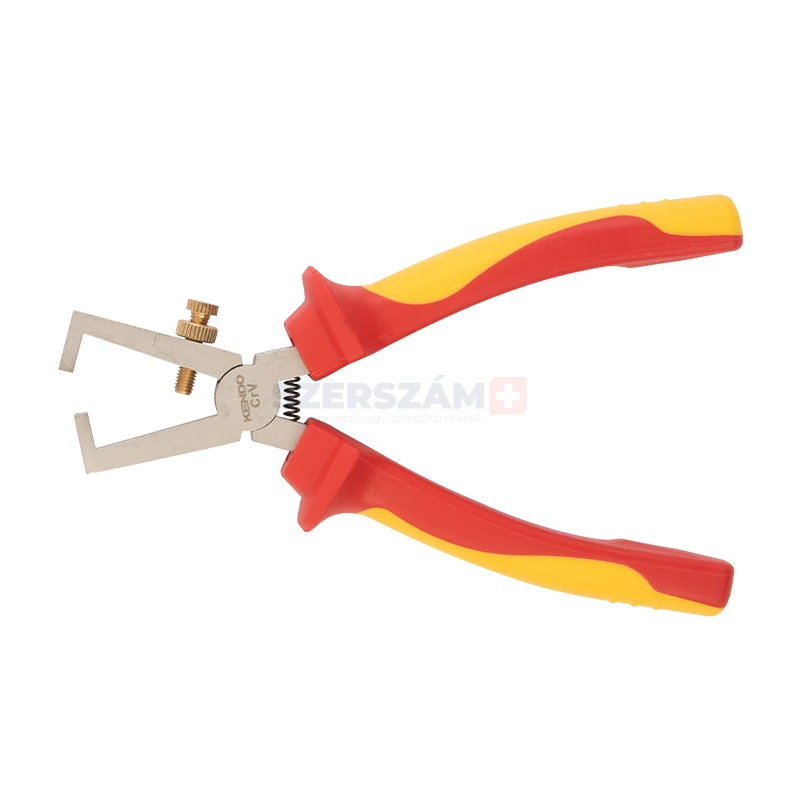 KENDO VDE szigetelt kábelcsupaszító fogó 160mm CrV No.11081