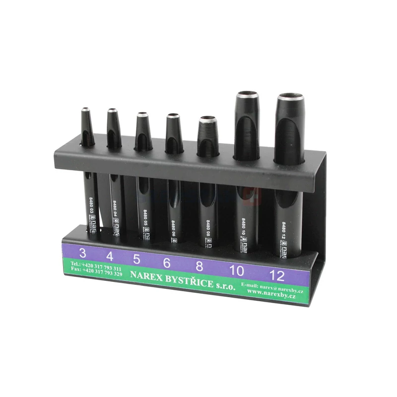 NAREX bőrlyukasztó hengeres készlet 7r. 3-12mm 854800