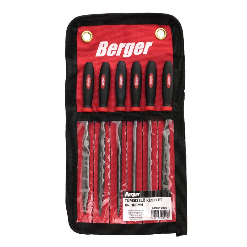 BERGER tűreszelő készlet 6r. 160mm