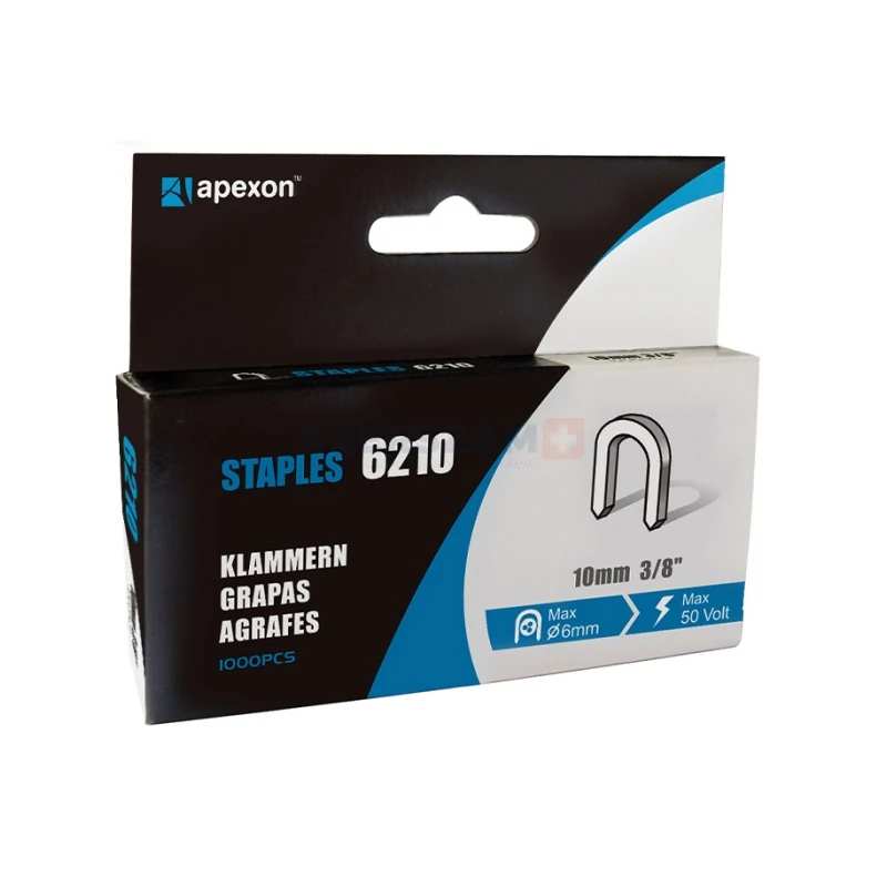 APEXON kábelrögzítő kapocs 10mm 1000db 6210/M (Rapid36)