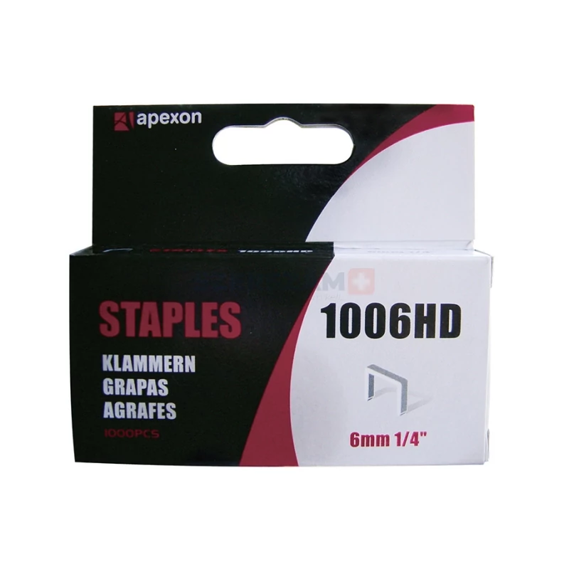 APEXON tűzőgépkapocs lapos 6mm 1000db 1006HD/M (Rapid140)