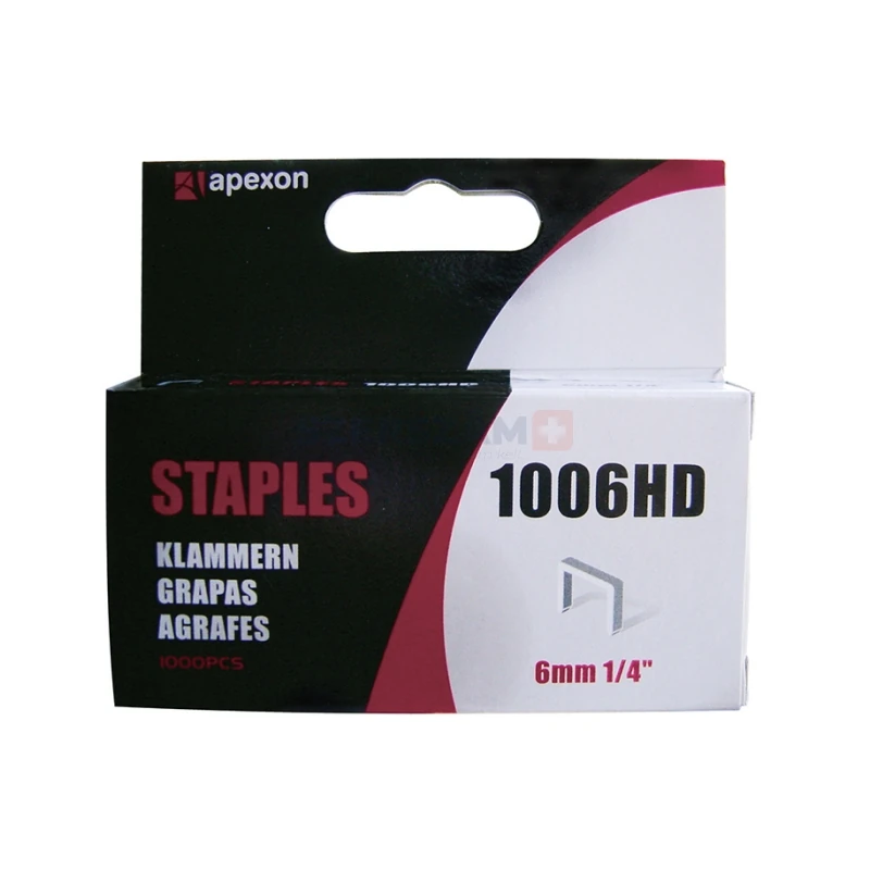 APEXON tűzőgépkapocs lapos 6mm 1000db 1006HD/M (Rapid140)