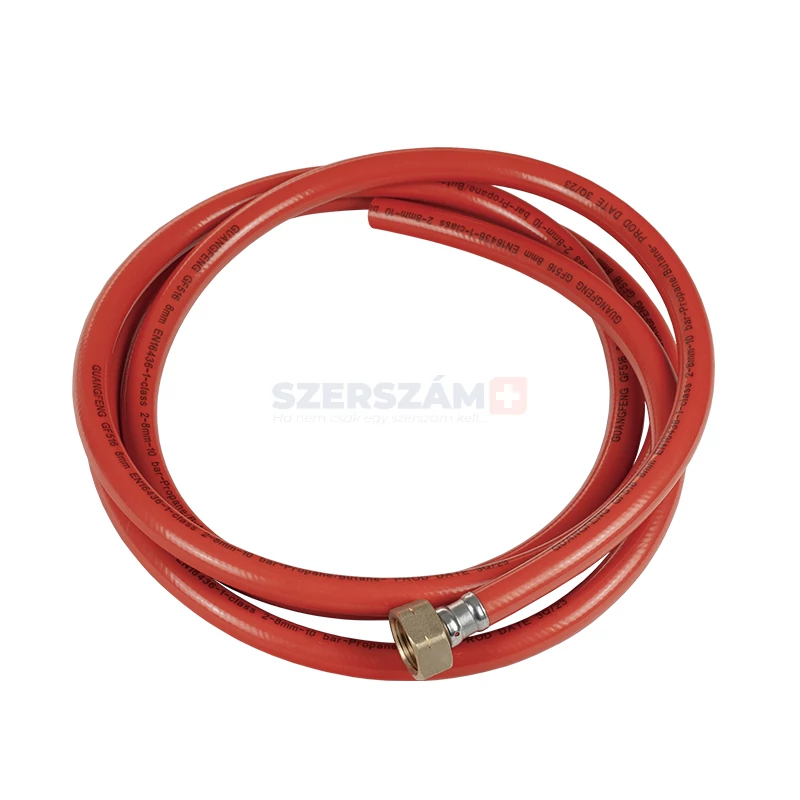 PB gáztömlő hollanderrel d9x13mm 2,5m