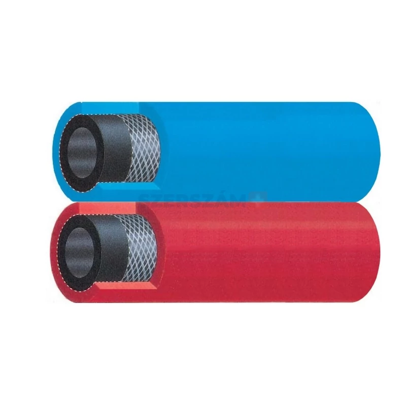 Autogén ikertömlő, oxigén+acetilén d(6/13)+d(8/15)mm