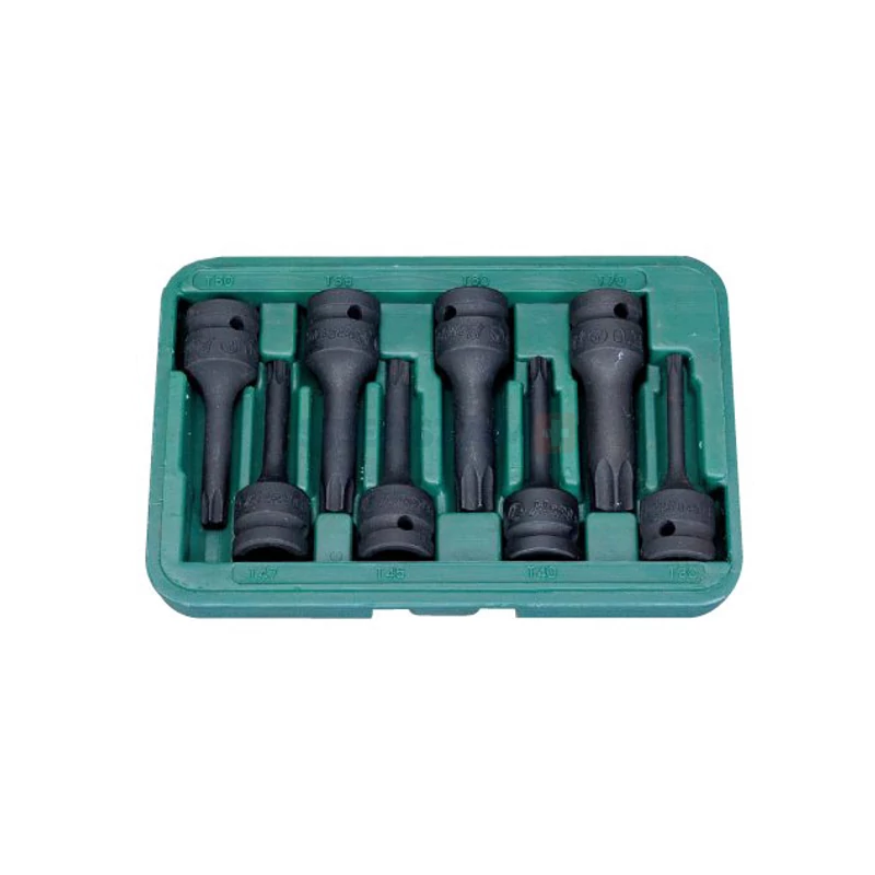 HANS 1/2" gépi TORX dugókulcsfej készlet 8r. TX30-TX70 CrMo 846014-8