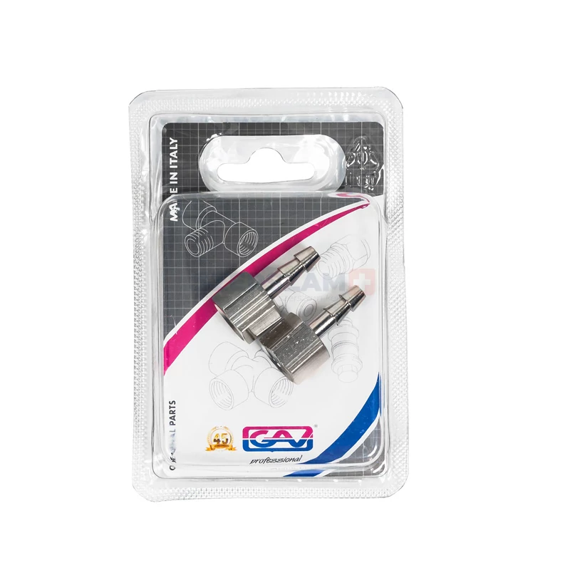 GAV tömlővéges csatlakozó, belső menetes d8mm-1/4˝ 1227/2 bliszter (2db)