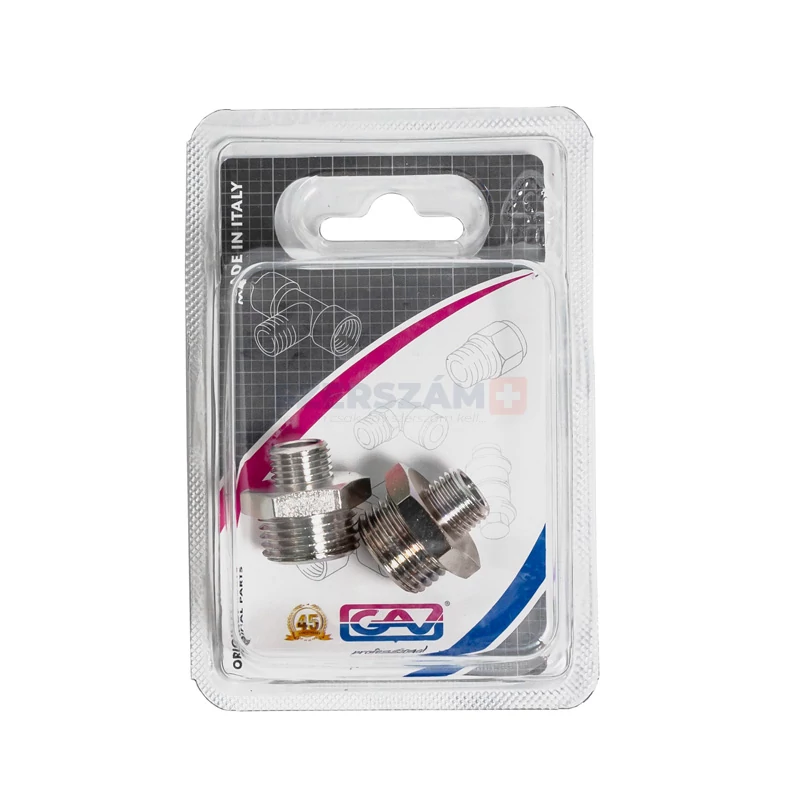 GAV tömlővéges csatlakozó, külső menetes d10mm-1/4˝ 1233/8 bliszter (2db)