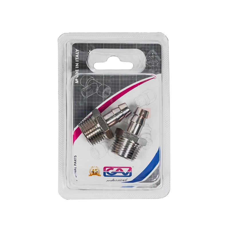 GAV tömlővéges csatlakozó, külső menetes d10mm-1/2˝ 1233/7 bliszter (2db)