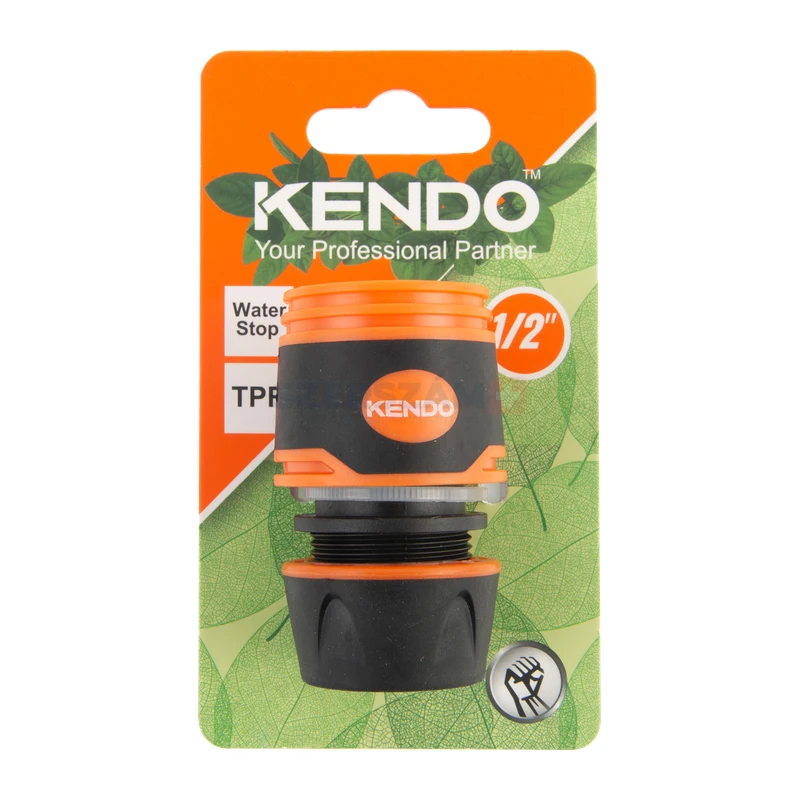 KENDO locsolótömlő gyorscsatlakozó 1/2" tömlőhöz, stoppos TPR-SOFT No.60632