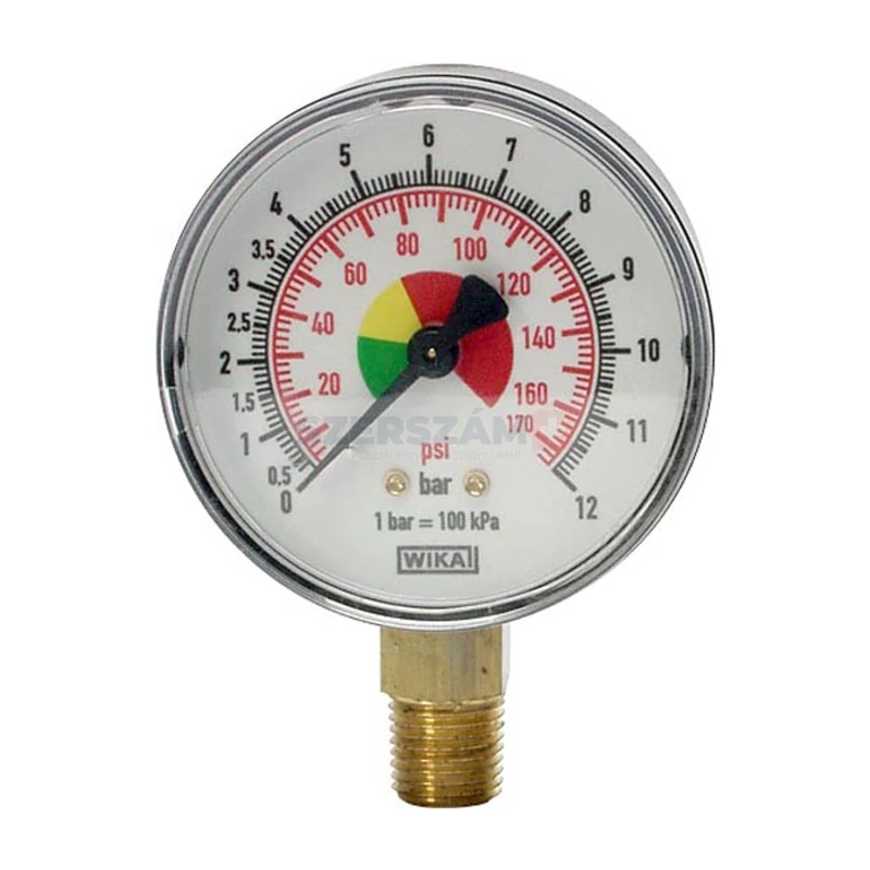 GAV manométer kerékfúvatóhoz 0-12bar 1/4" 63mm RAD