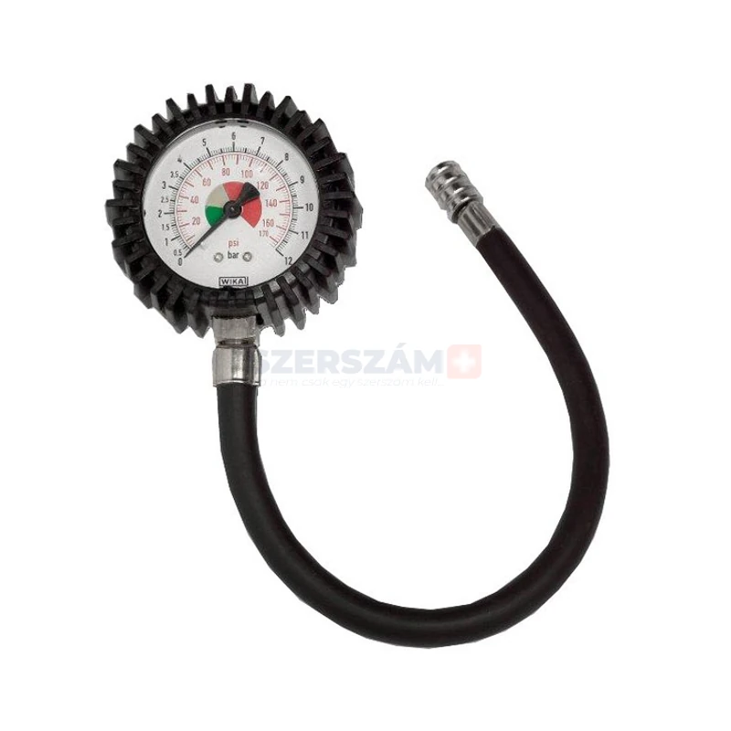 GAV keréknyomás ellenőrző manométer tömlővel 0-12bar 30cm 60F