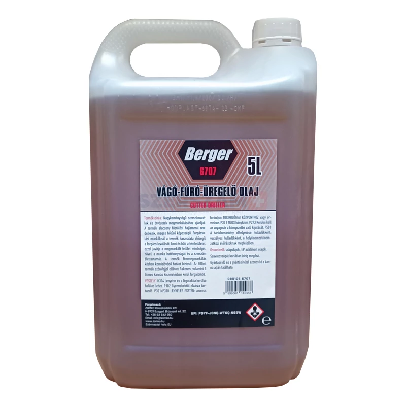 BERGER Vágó-fúró-üregelő olaj kannás 5l No.6707 [jöv]