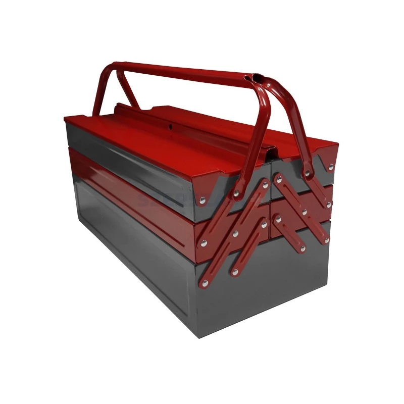 Fém szerszámos láda 530x200x200 5 rekesz