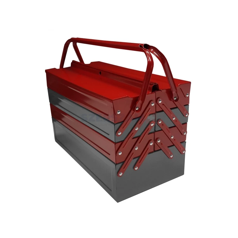 Fém szerszámos láda 530x200x250 7 rekesz