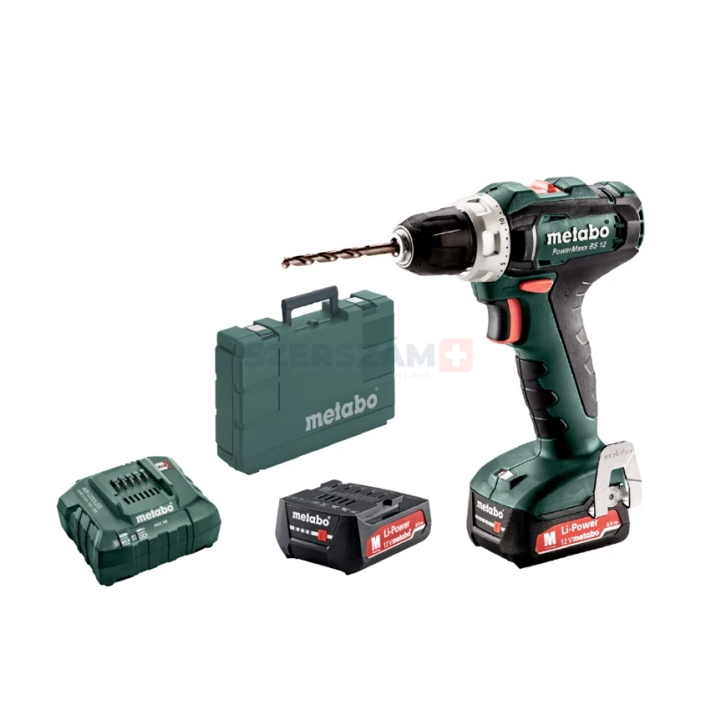 METABO PowerMaxx BS12 akkus fúró-csavarozó 2x2,0Ah Li-Power + koffer 601036500