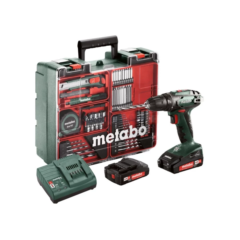METABO BS 18 akkus fúró csavarozó 2x2,0Ah Set Mobil műhely 602207880