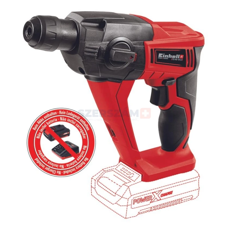 EINHELL TE-HD 18 Li Solo SDS-PLUS fúrókalapács 1,2J 4513812
