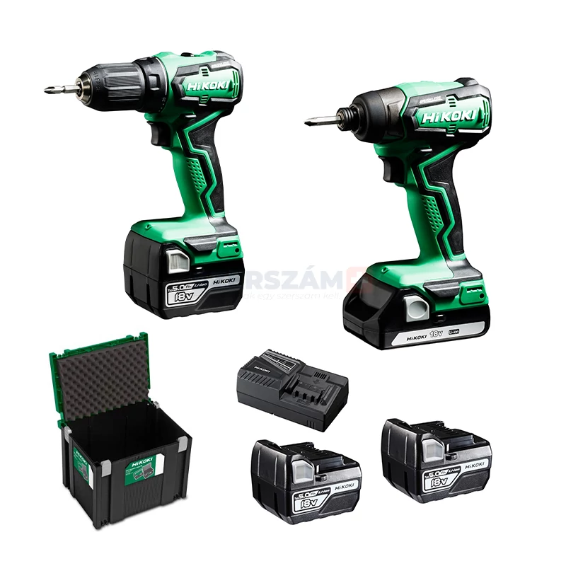 HIKOKI KC18DD-DS-5 akkus gépcsomag /18V 2x5,0Ah Li-akku Hitbox/