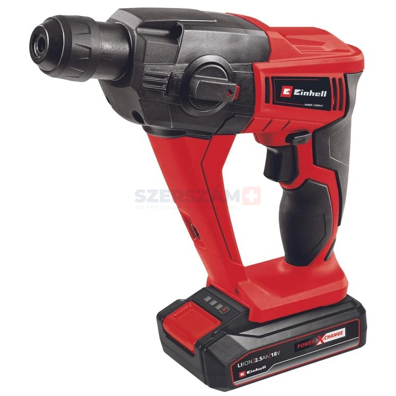 EINHELL TE-HD 18 Li SDS-PLUS fúrókalapács töltő+akku 2,5Ah 4514218+toldó