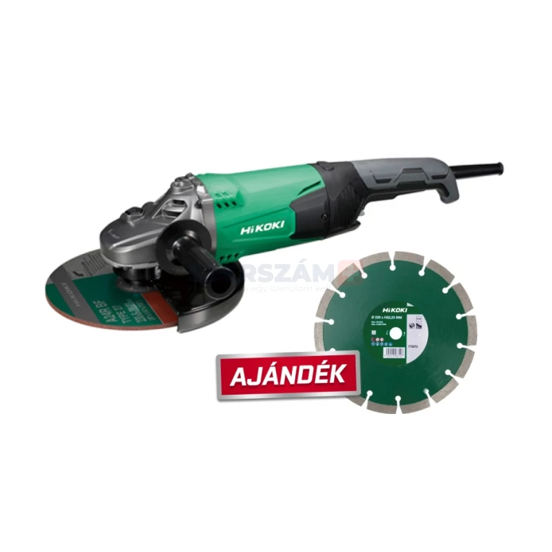 HIKOKI G23SW2 sarokcsiszoló 2200W 230mm +ajándék gyémánttárcsa