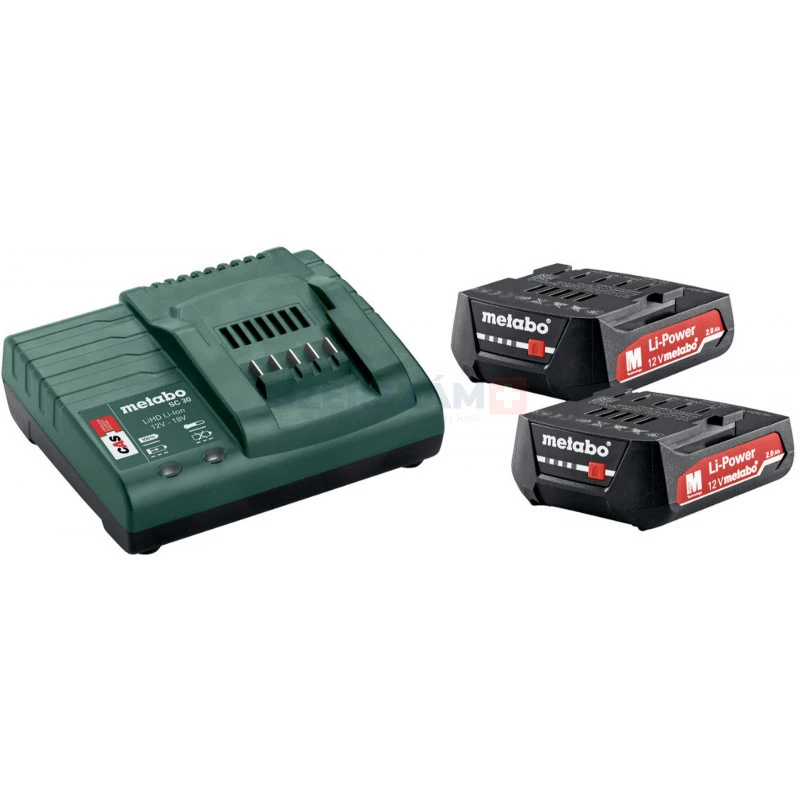 METABO Basic-Set akku: 2X2,0Ah Li-Power 12V + SC30 töltő 685300000