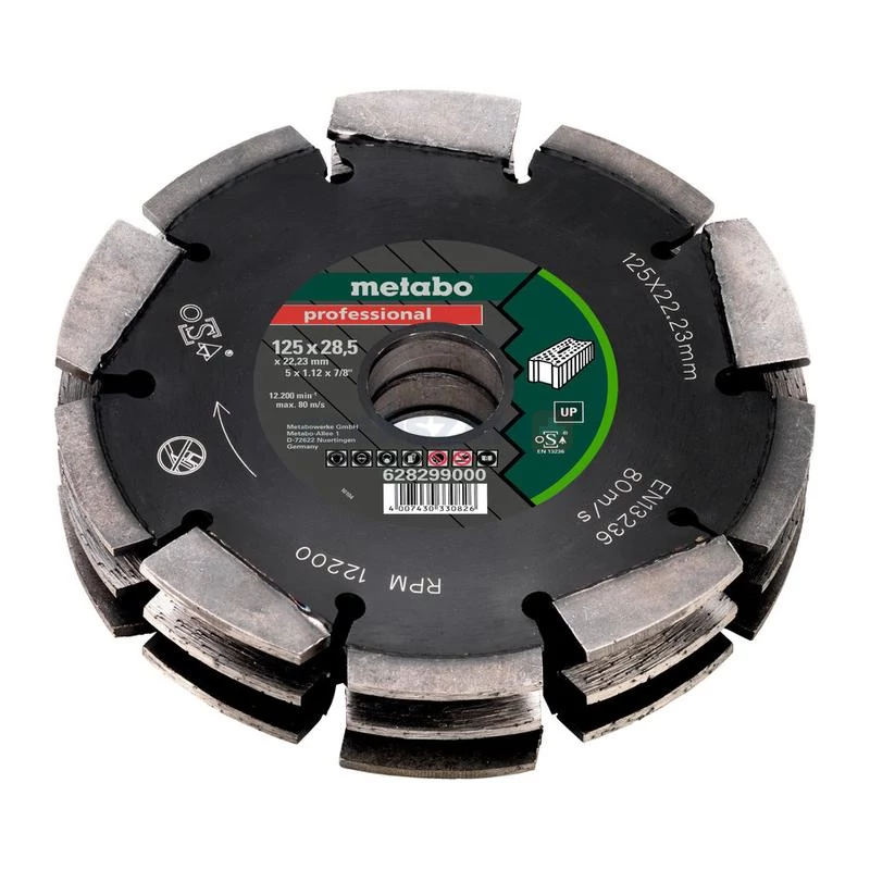 METABO gyémánt marótárcsa 3 soros 125x22,23mm 628299000