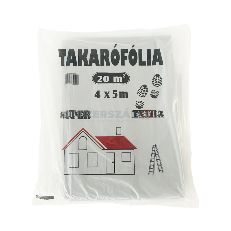 LZ takarófólia létrázható extra vastag PE 20m2 (4x5m) 40mikron szürke