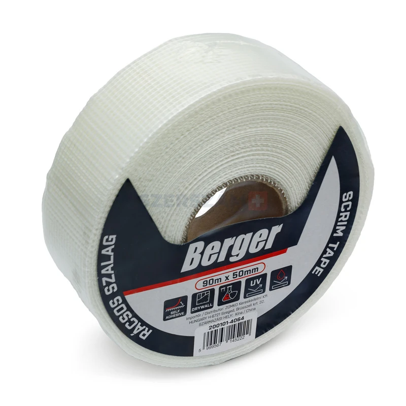 BERGER öntapadó rácsos gipszkarton szalag 90mx50mm