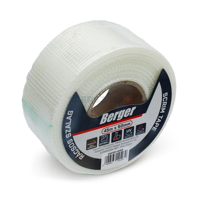 BERGER öntapadó rácsos gipszkarton szalag 45mx50mm