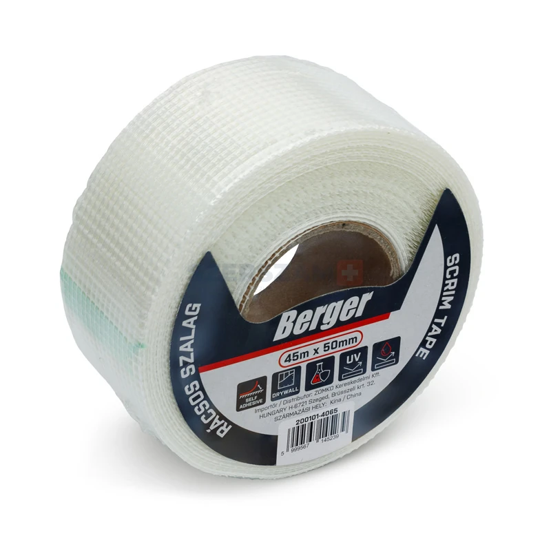 BERGER öntapadó rácsos gipszkarton szalag 45mx50mm